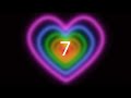 7s countdown - 7秒倒數計時器 Rainbow Neon Heart fade - Subscribe to see more