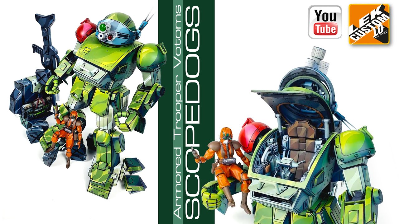 Custom Cel-Shaded Armored Trooper Votoms  Scopedog  Model 1/12 Yamato By LEK Custom Toys 2022