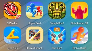 SSSnaker,Super Goal,Temple Run 2,Blob Runner 3D,Type Spin,Clash of Robot,Gun Run,Blob n Giant screenshot 2