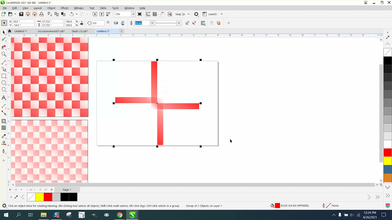 Corel Draw Tips & Tricks Red Checkered Tablecloth