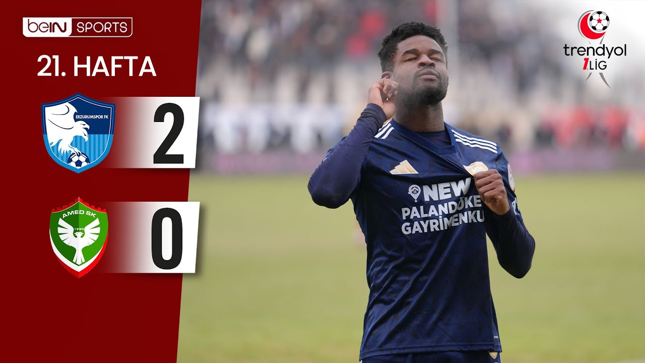 Erzurumspor (2-0) Amed Sportif Faaliyetler | 21. Hafta Maç ÖZETİ | Trendyol 1. Lig - 2025/26