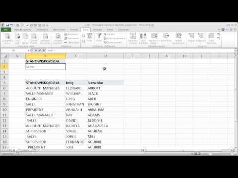 excel-052 - Filtrowanie