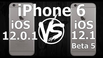 Speed Test : iPhone 6 - iOS 12.1 Beta 5 vs iOS 12.0.1 (Build 16B5089b) iOS 12.1 Public Beta 5