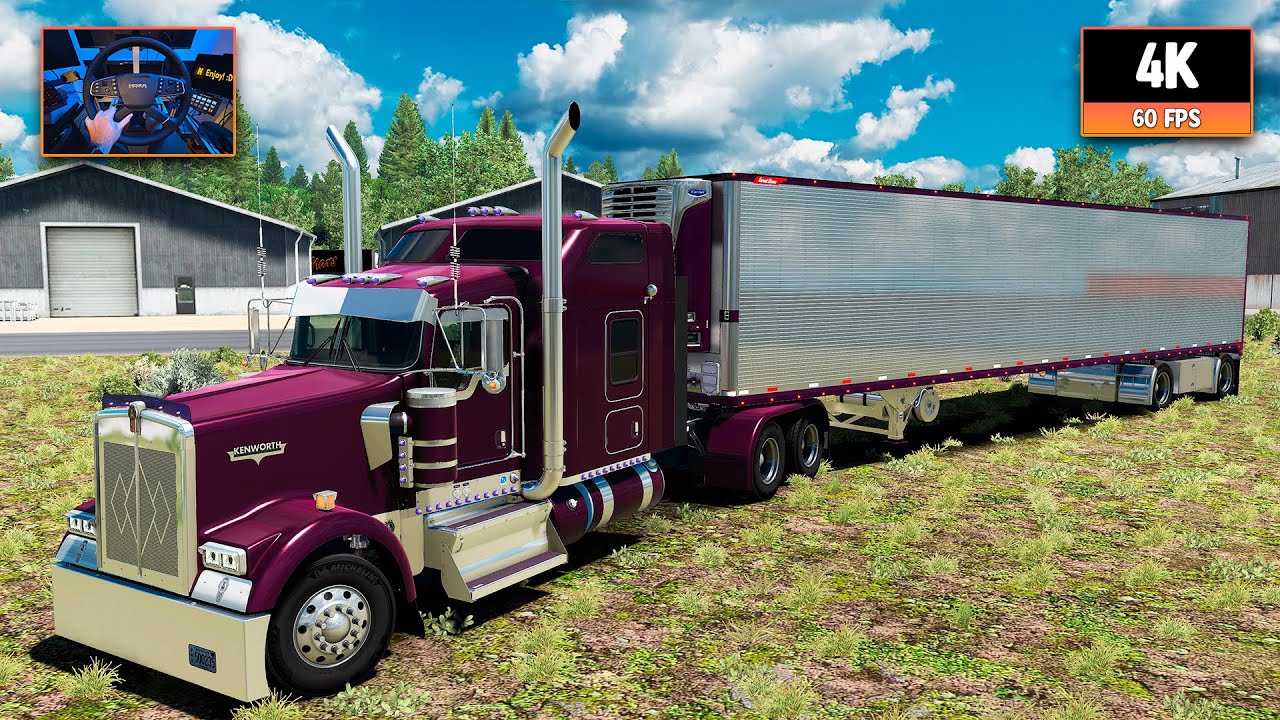 Kenworth W900 + Cummins ISX | Medford - Burns | ATS 1.56 4K Gameplay + Wheel Cam
