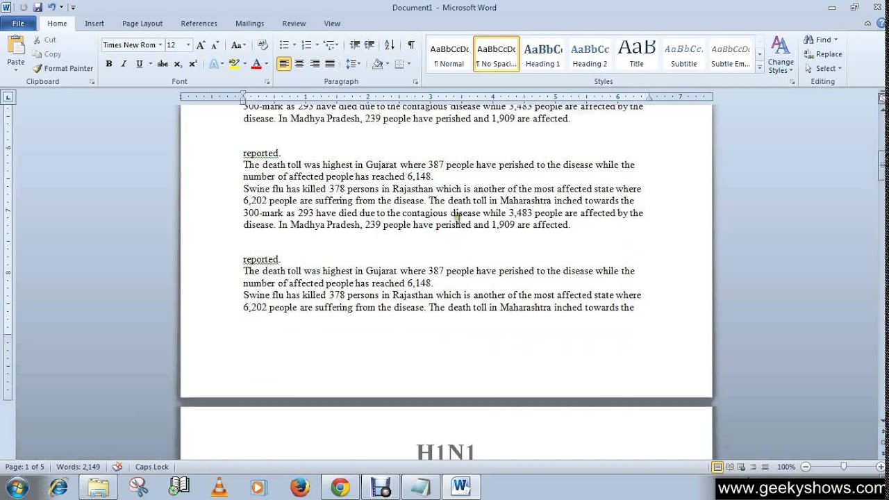 Microsoft Office Word 2010 Working With Headers And Footers YouTube