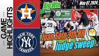 Yankees vs Astros Full Game Highlights | May 07, 2024 | Aaron Judge & Soto Can't be STOPPED 🚀