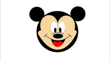 How To Make Mickey Mouse Face In Corel draw। Graphic design।#coreldraw