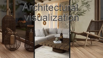 Japandi interior design. Unreal Engine 5.