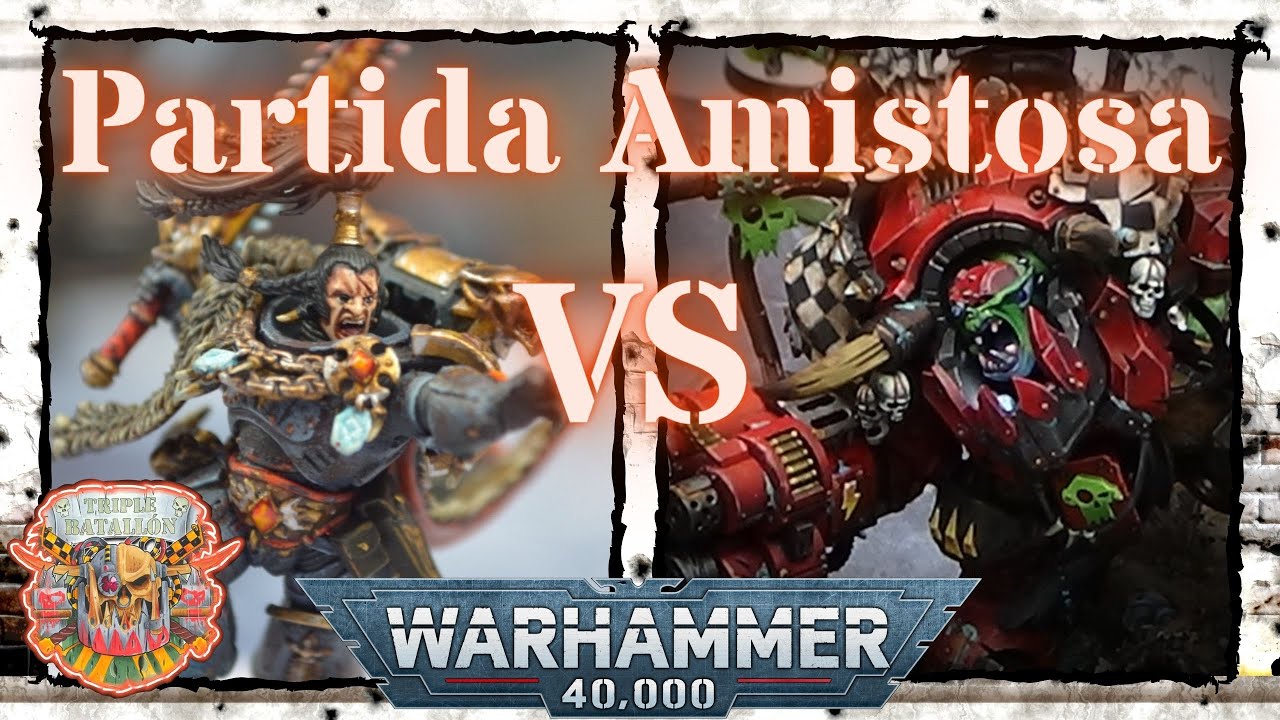 WARHAMMER 40000. Partida amistosa: 2000 Ptos. Lobos Espaciales VS Orkos -  YouTube