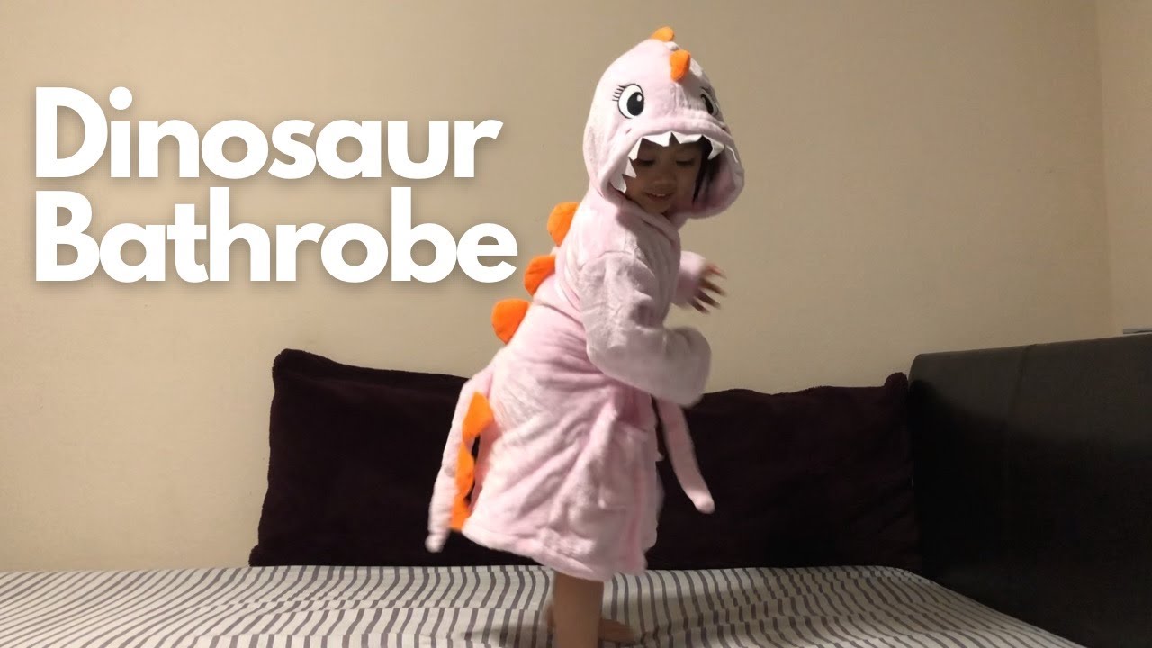 Dinosaur With Tail Hooded Sleep Robe Bathrobe Kids & Toddler YouTube