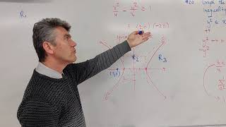 Algebra 2 - Hyperbola (Problem #20) [Graphing an Inequality]