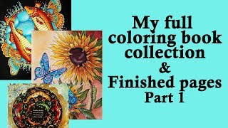 My coloring book collection and all finished pages. Part 1 / Coloring with Alena screenshot 2