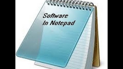 How to make a software using notepad[HD]