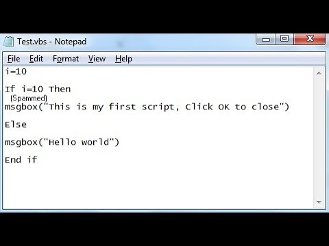 How to make your .vbs file to spammed file