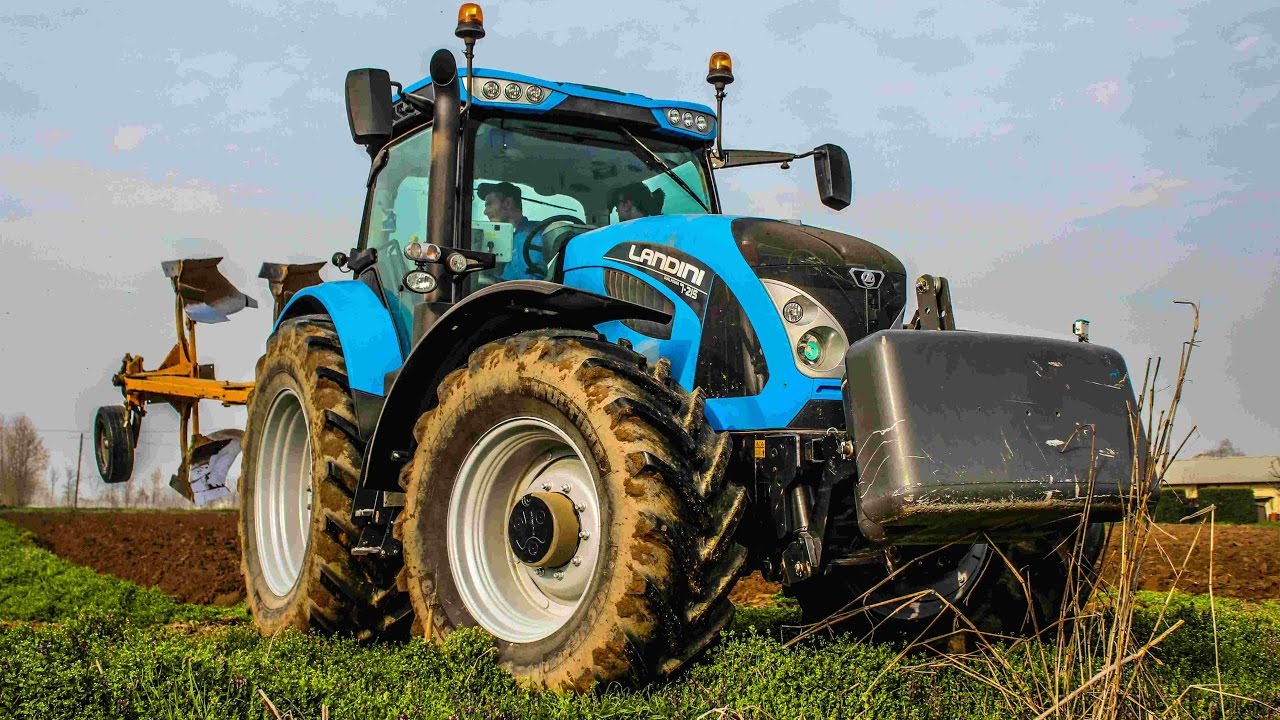 NEW LANDINI 7-215 DualPower + TRIVOMERE MORO  | PLOUGHING/ARATURA 2017 | 720p