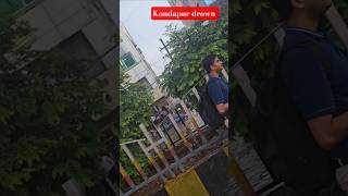 First rain in Hyderabad, and cars are drowned due to heavy rain.#blog
