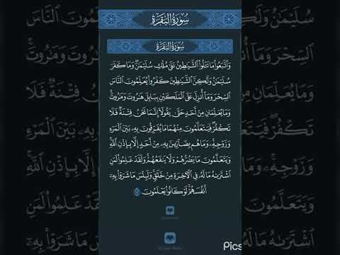 سورة البقرة آية ١٠٢ ياسر الدوسري