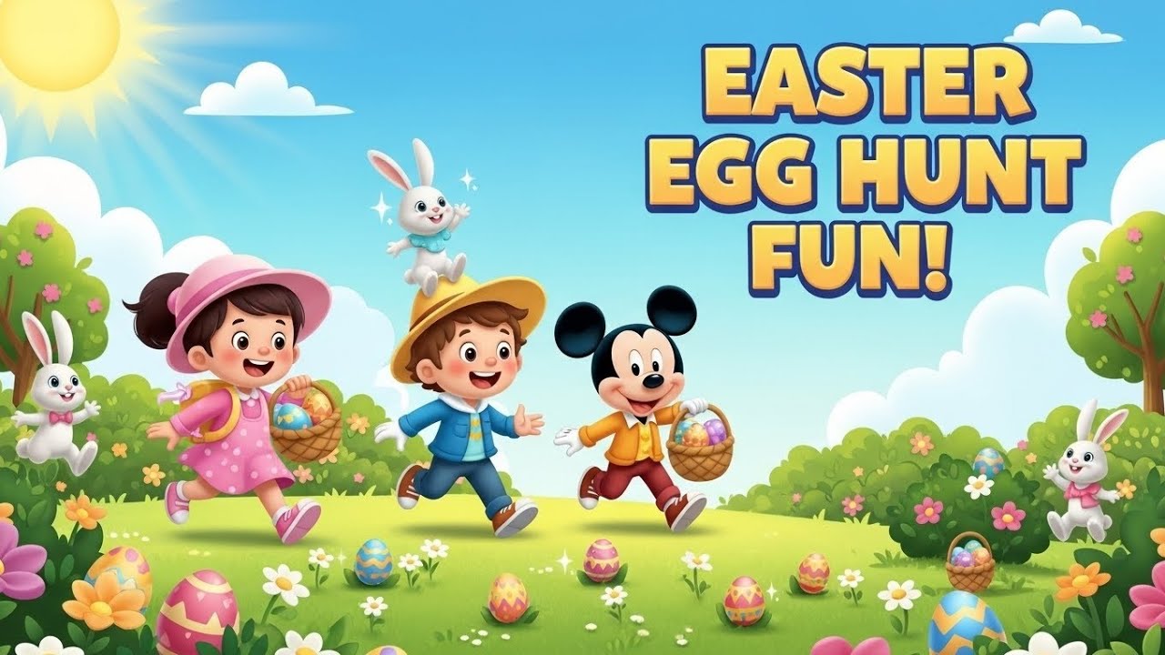 Mickey Mouse Easter Egg Hunt 🐭🥚 | Fun with Friends & Colorful Eggs! 🌸🎉