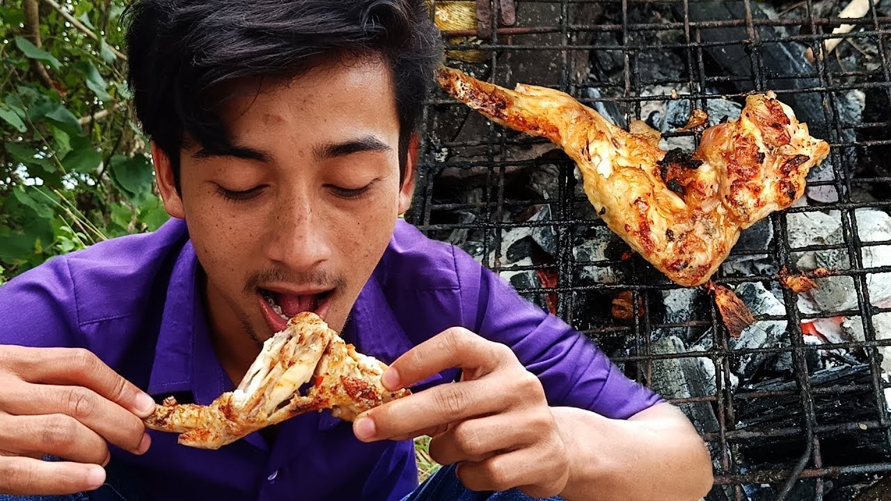 Primitive Cookings - Cooking chicken wings and eating delicious #3