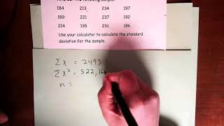 Statistics - Computation Formula with Calculator