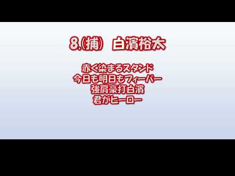 白系の文字の入った選手名で1-9