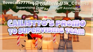 Cailistto's Promotion to Supervising Team | Frappe ROBLOX