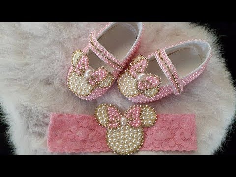 sapatinho de bebe da minnie