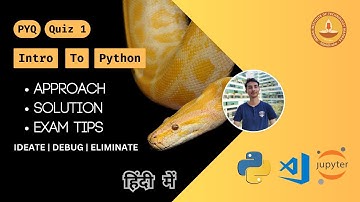 Python Quiz 1 Revision - PYQS | Approach, Solution, Exam Tips | #iitmadras