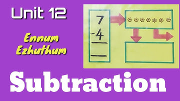 unit 12 tlm /Subtraction / Unit 12 / Ennum ezhuthum / Maths / tlm (2022)