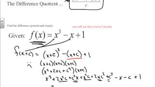 Using the Difference Quotient (Part 2)
