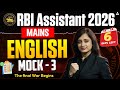 RBI Assistant Mains English 2026 | English Expected Paper Mock - 3 | By Kinjal Ma'am