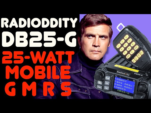 Radioddity DB25-G GMRS Mobile Radio, 25W, Quad Watch