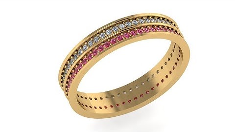 How to make a simple Diamond Band Ring//matrix 9// #tutorial  /21