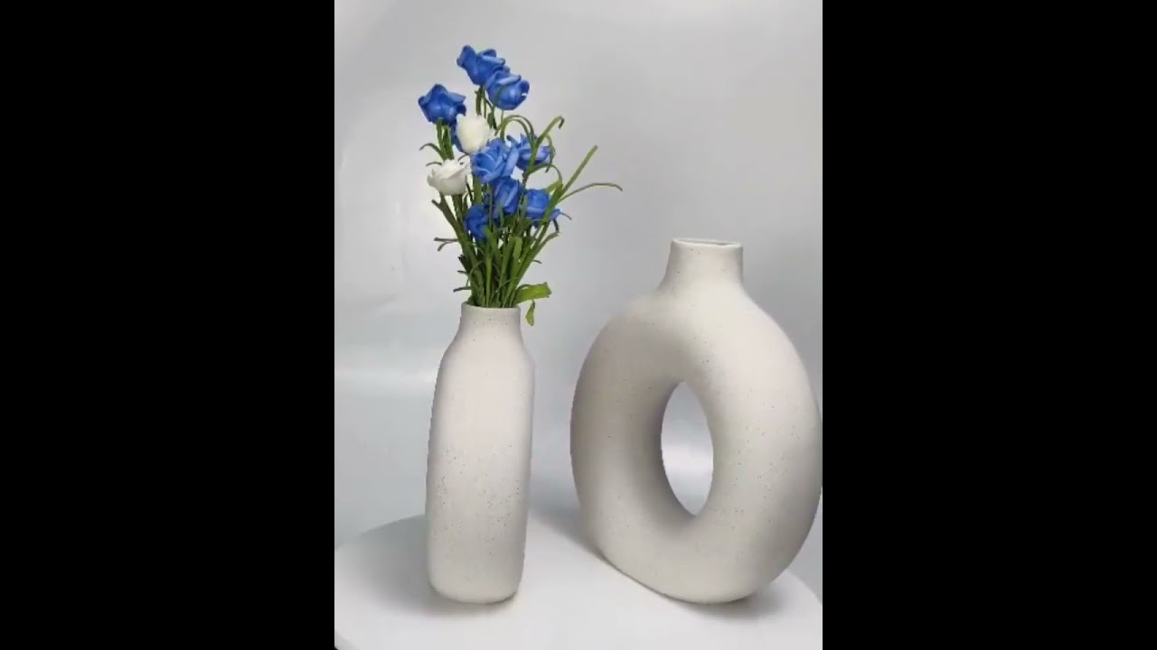DELOVELYHOME | Nordic Circular Hollow Ceramic Vase