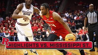 Rutgers vs. Mississippi State | Highlights | Big Ten Men's Basketball | Dec. 23, 2023