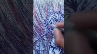 Sukuna Drawing - Speed Paint 🖊️✨ #shorts #sukuna #drawing #ytshorts