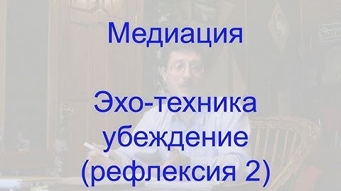 Убеждение эхо-техникой (рефлексия 2)