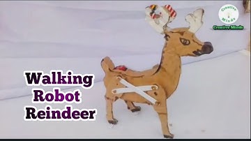 How to make a walking Robot Reindeer || Diy Cardboard Crafts