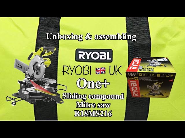 Manager Champagne jubilæum Ryobi one+ r18ms216 sliding compound mitre saw unboxing and assembly -  YouTube
