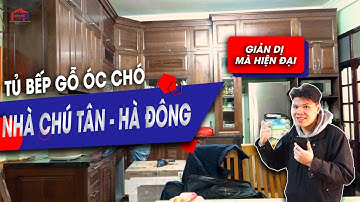 Bộ tủ bếp gỗ óc chó nhà chú Tân - Hà Đông | Nội Thất Hpro