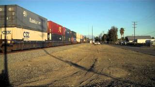 Union Pacific Stacktrain through Ontario, Ca...11/11/10