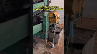 Turn scrap tire into rubber powder #machine #recyclingmachine #manufacturing #tirerecycling #tire