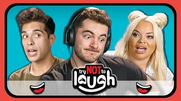 YouTubers React to Try to Watch This Without Laughing or Grinning #22