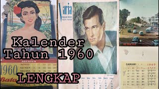 Kalender Jadul Tahun 1960 Lengkap