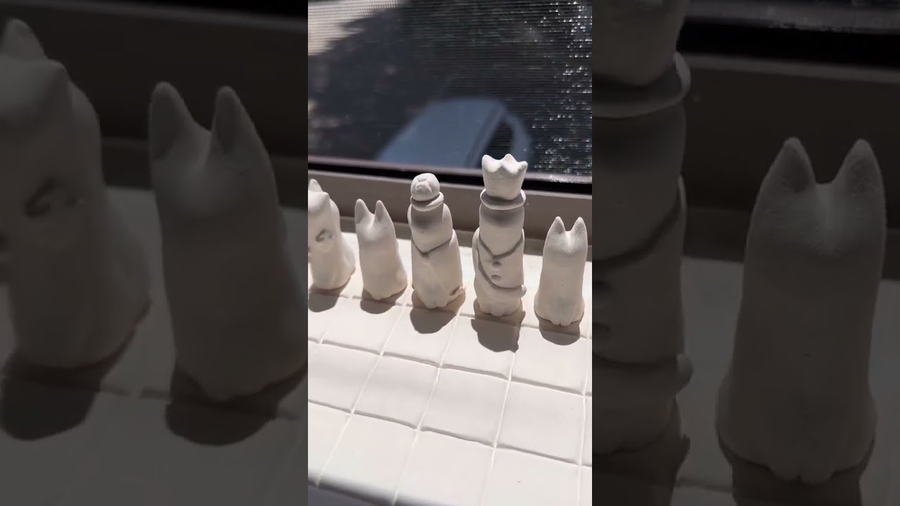 Episode 10 | Making a Cat Chessboard using ceramics ♟🐈 #cat