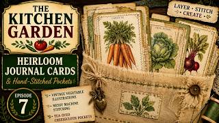 The Kitchen Garden 🌱 | Heirloom Journal Cards & Hand-Stitched Pockets | Ep. 7