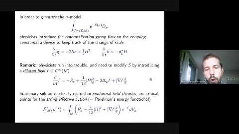 Webinar -  Generalized Ricci flow -  Mario Garcia Fernandez