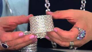 Famous Sterling Silver 8" Wide Byzantine Bracelet by Silver Style with Jill Bauer Profile