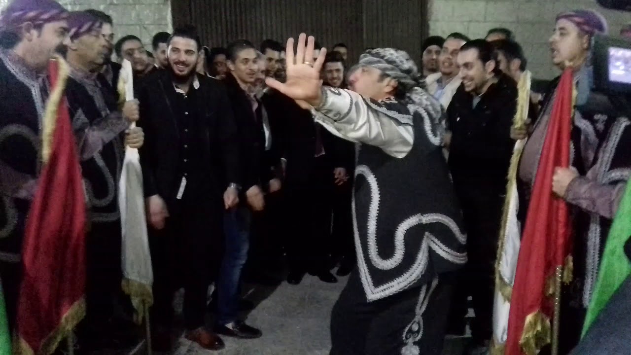 عراضة ابو رائد في قصر الشام عريس نبيل قادري