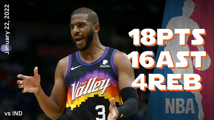 Chris Paul 16 ast vs IND | Jan 22, 2022